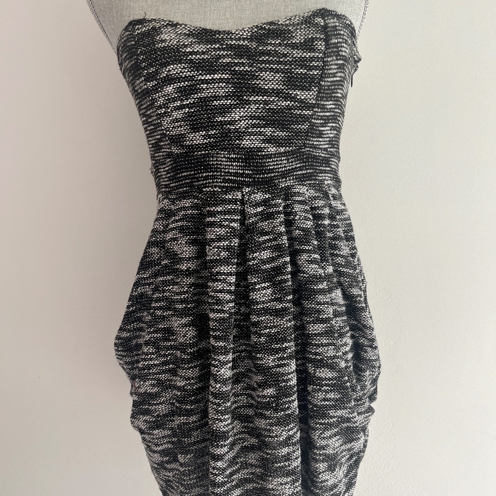 Free People Black and White Mini Dress